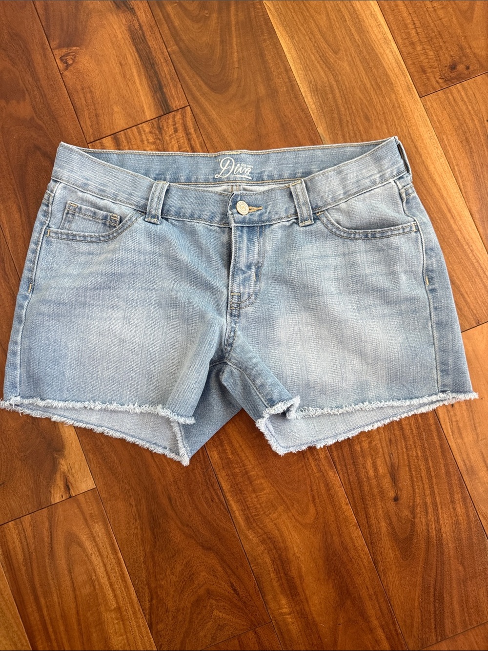 Old Navy Light Blue Frayed Hem Denim Shorts